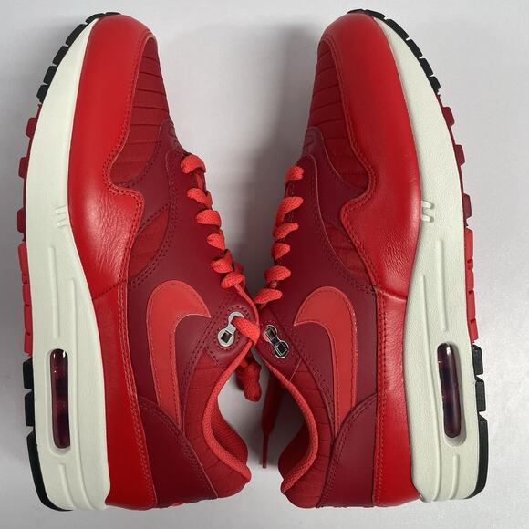 Nike Air Max 1 Gym Red Crimson HQ3607 687 Size 12 White Low Top Sneaker Summer main image 5